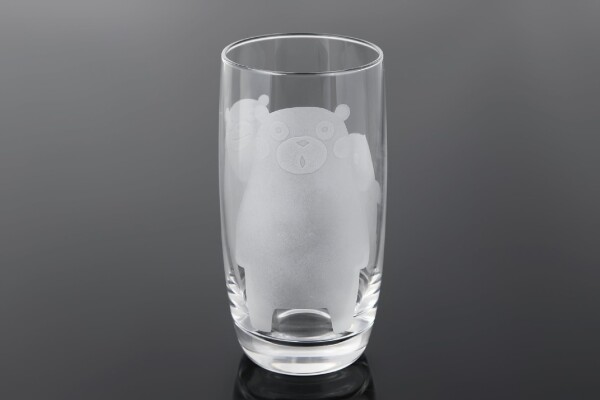 グラス タンブラー くまモン 240ml 長 (全面イオン強化/ウイスキーグラス) 日本製