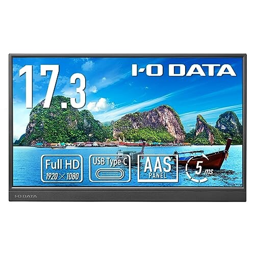 アイ・オー・データ IODATA モバイルモニター 17.3インチ フルHD (Switch/PC対応/HDMI(ミニ)/Type-C/スピーカー付/メーカー3年保証/土日