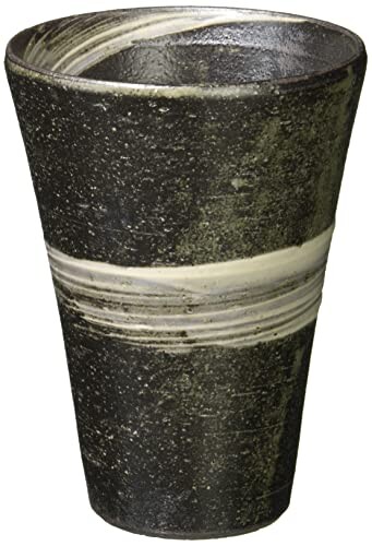 丸伊製陶 信楽焼 へちもん ロングカップ タンブラー フリーカップ 黒磯 容量約470ml 陶製 陶器 日本製 MR-3-3231