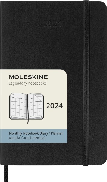 モレスキン(Moleskine) 手帳 2024 年 1月始まり 12カ月 マンスリー ダイアリーソフトカバー ポケットサイズ(横9cm×縦14cm) ブラック DSB