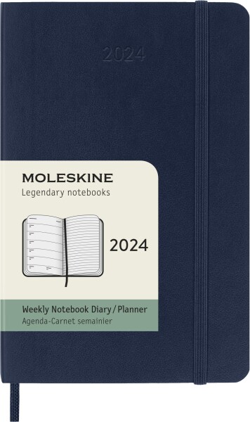 モレスキン(Moleskine) 手帳 2024 年 1月始まり 12カ月 ウィークリー ダイアリーソフトカバー ポケットサイズ(横9cm×縦14cm) サファイア